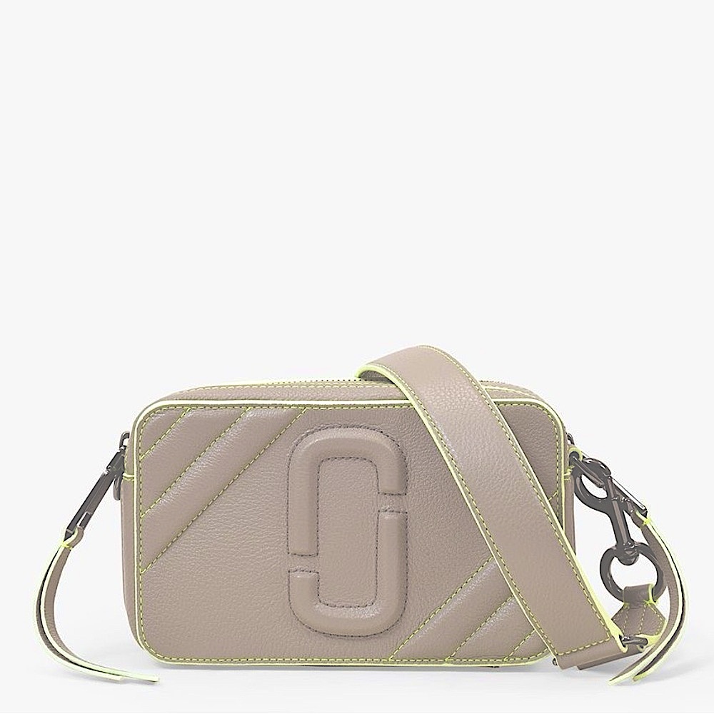 RARE NWOT Marc Jacobs Snapshot Crossbody Bag Purse Moto Shot 21 Moon Rock Grey